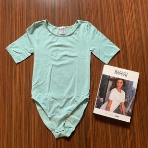 Wolford Bahamas Body Bodysuit Top Blue Duck Egg